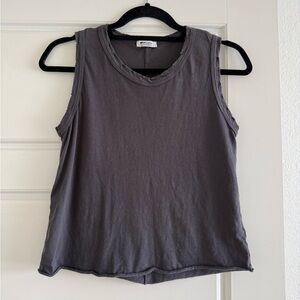 LAmade Gray Distressed Tank Top Size XS
